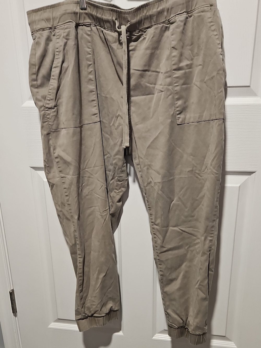 Buffalo David Bitton Taupe Elastic Waist Joggers